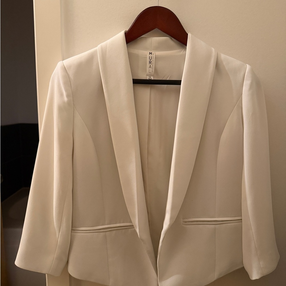Mural Cream Women's Blazer
